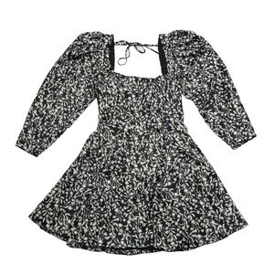 Lovers + Friends Rodin Mini Dress XS Winter Rose Long Sleeve Floral Fit & Flare